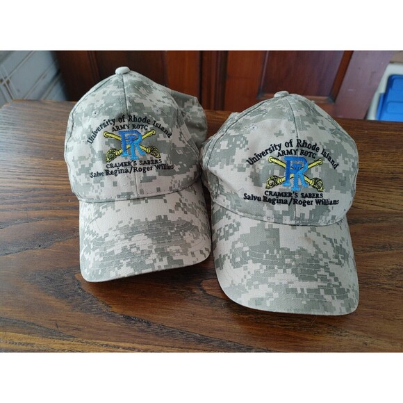 U of Rhode Island ROTC Camo Hat Cap Adjustable Hook Loop Back - Picture 2 of 6